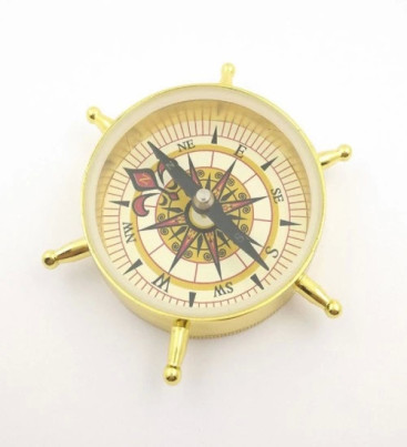 -Estetik Tasarım Dümen Model Pirinç Pusula