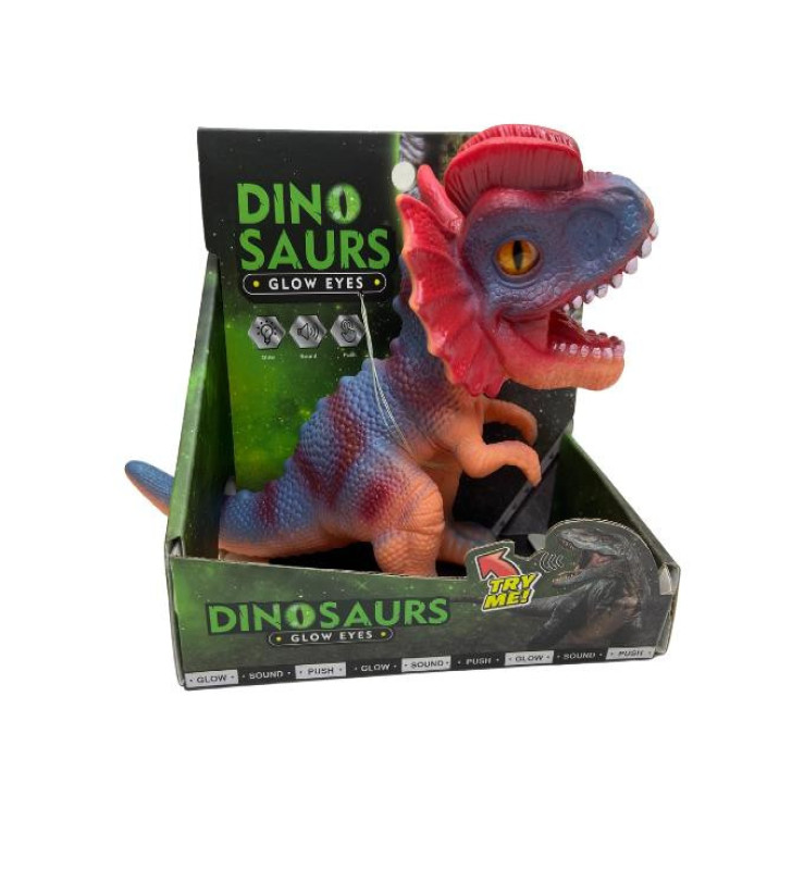 Soft Dinazor Neon Gözlü 24 Cm - LD6206B-Dilophosaurus (Lisinya)