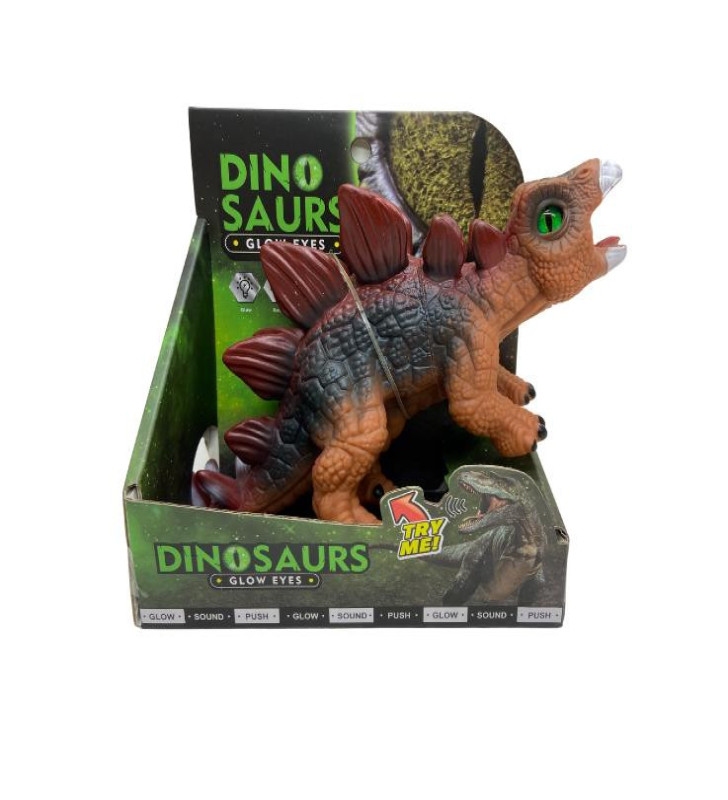 Soft Dinazor Neon Gözlü 24 Cm -LD6206B-Stegosaurus (Lisinya)