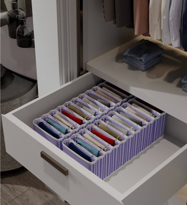 8 Bölmeli Dolap ve Çekmece Içi Düzenleyici Akordiyon Organizer L-00517 (3 Adet)