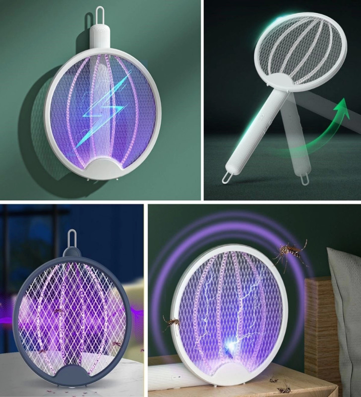 Asılabilen Ve Masaüstü Olabilen 2w Sinek Öldürücü Mor Işıklı Raket ( Lisinya )