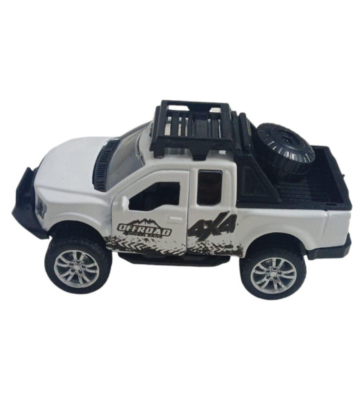 Çek Bırak Metal Arazi Aracı 13 cm - Beyaz (Lisinya)