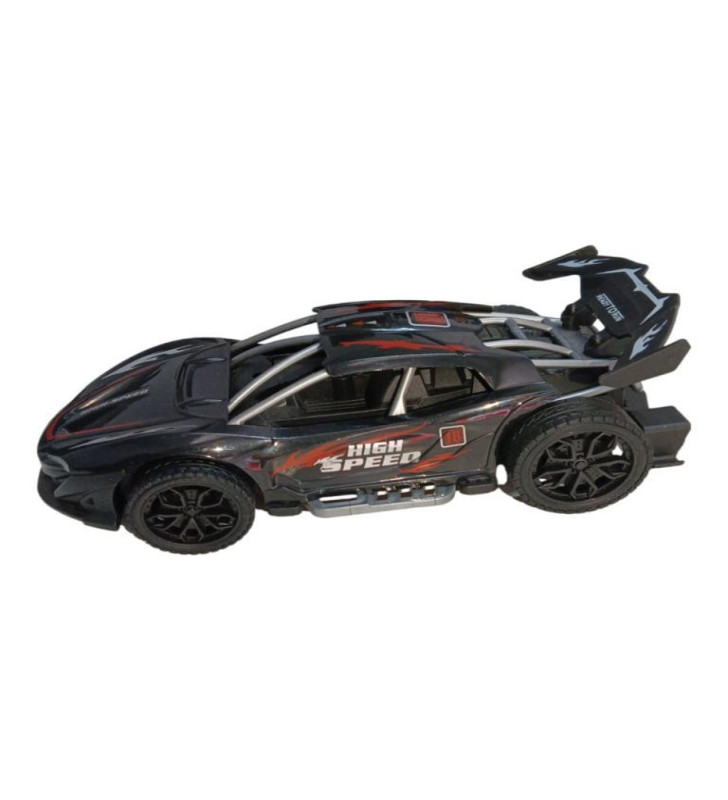 Sürtmeli Yarış Arabası - Siyah (Lisinya)