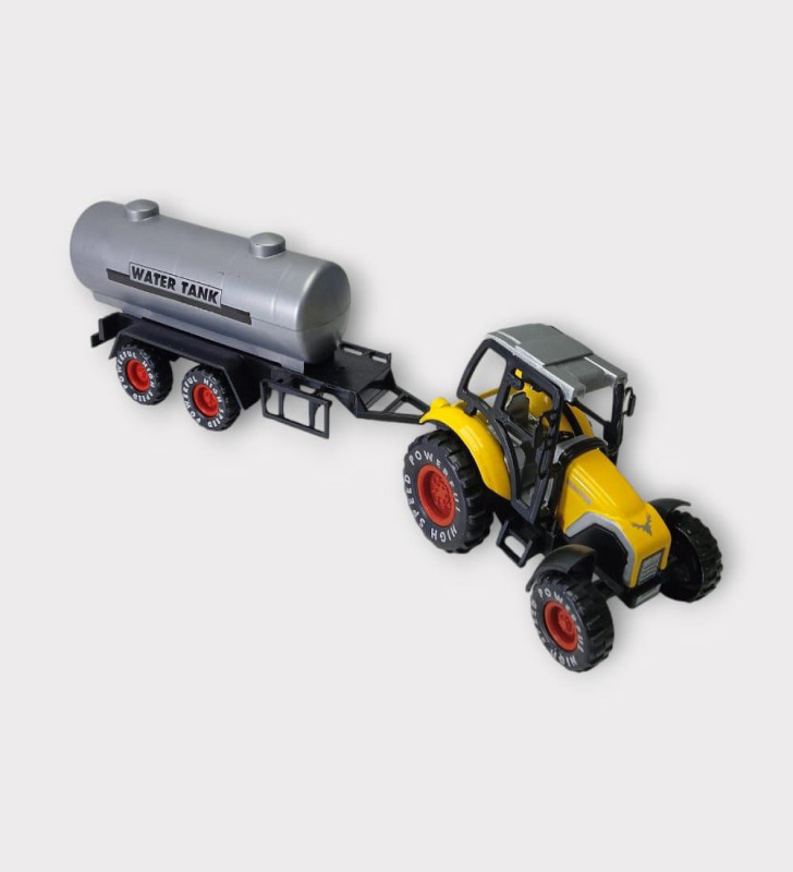 Çek Bırak Römorklu Traktör 25Cm - Sarı Su tanklı (Lisinya)
