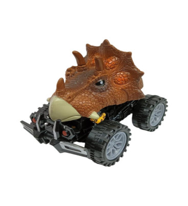 Sürtmeli Dinazor Robota Dönüşen Araba 14 Cm - Kahverengi (Lisinya)