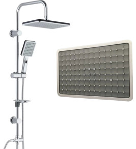 Domino Krom Yağmurlama Sistemli Tepe Duş Seti - Fonksiyonel ve Şık Tasarım ( Lisinya )
