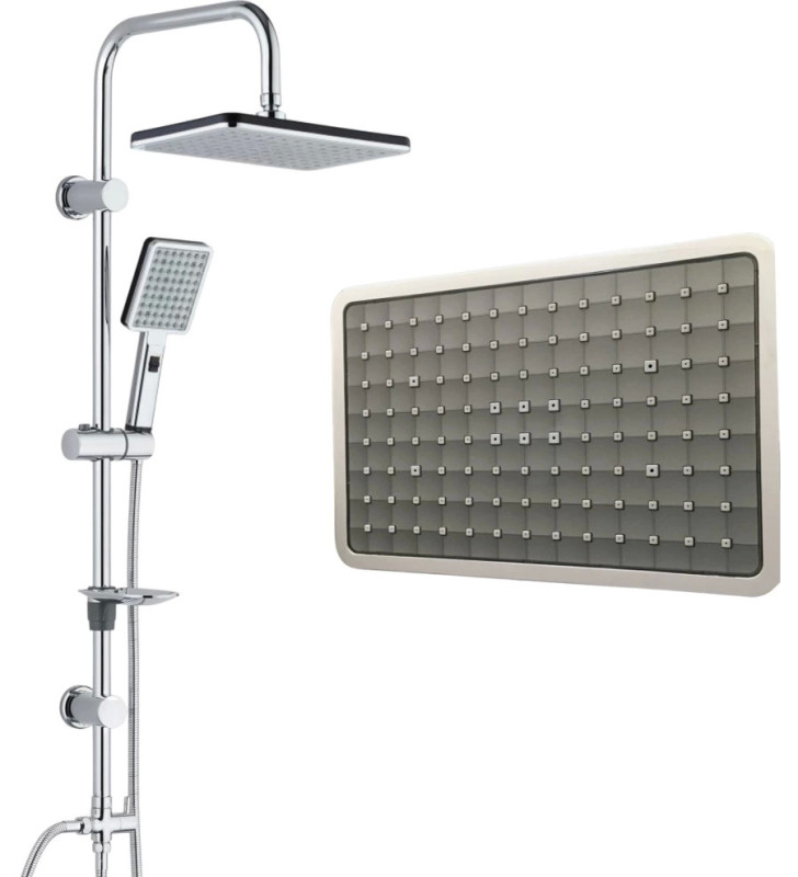 Domino Krom Yağmurlama Sistemli Tepe Duş Seti - Fonksiyonel ve Şık Tasarım ( Lisinya )