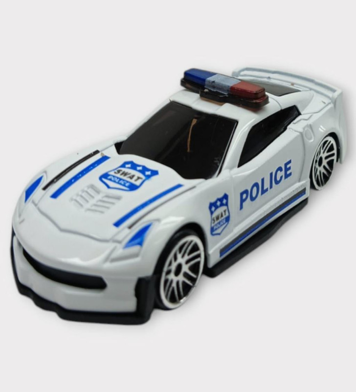Metal Mini Polis Arabası 8 cm - Polis - 1 (Lisinya)