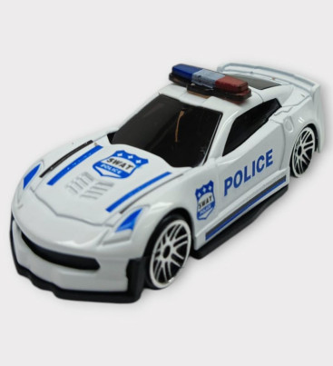 Metal Mini Polis Arabası 8 cm - Polis - 1 (Lisinya)