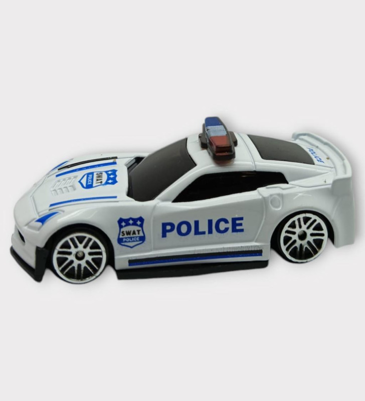 Metal Mini Polis Arabası 8 cm - Polis - 1 (Lisinya)