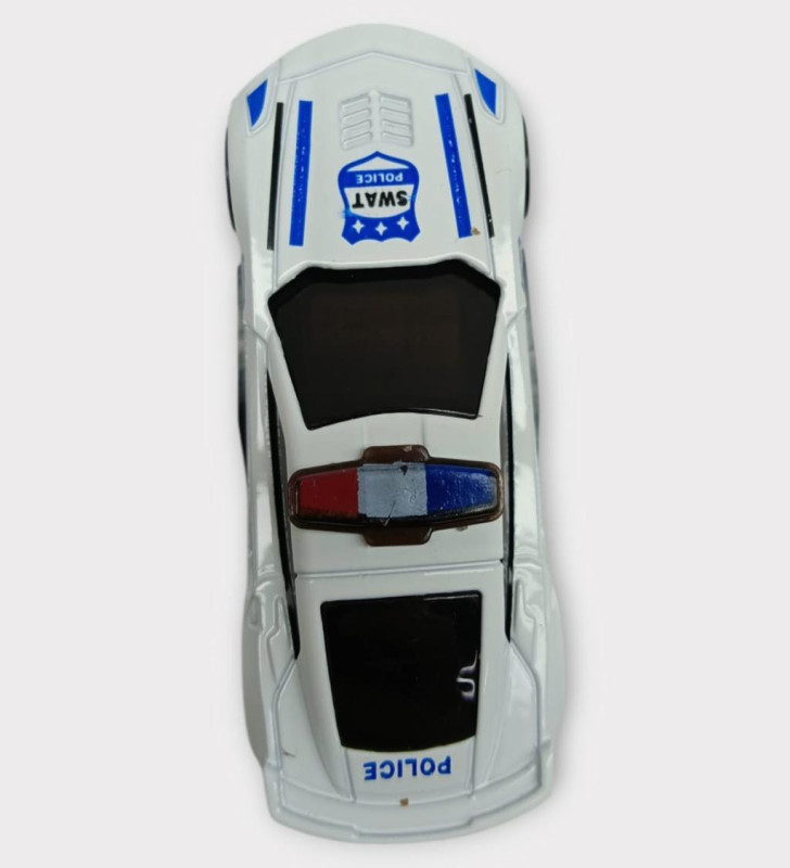 Metal Mini Polis Arabası 8 cm - Polis - 1 (Lisinya)