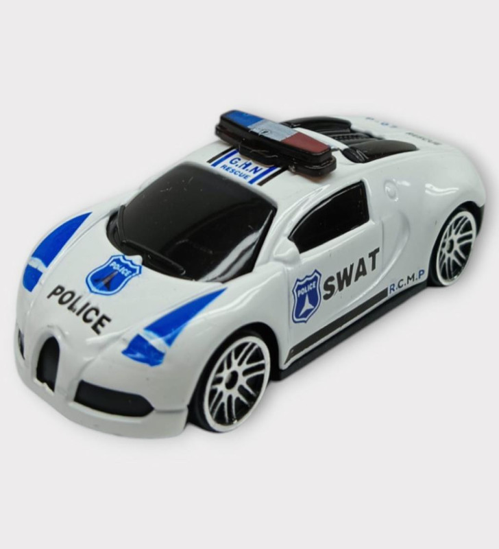 Metal Mini Polis Arabası 8 cm - Polis - 2 (Lisinya)