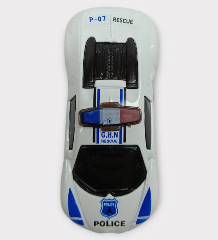 Metal Mini Polis Arabası 8 cm - Polis - 2 (Lisinya)