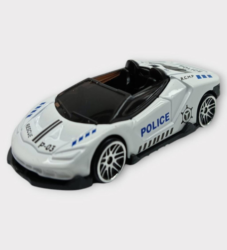 Metal Mini Polis Arabası 8 cm - Polis - 6 (Lisinya)