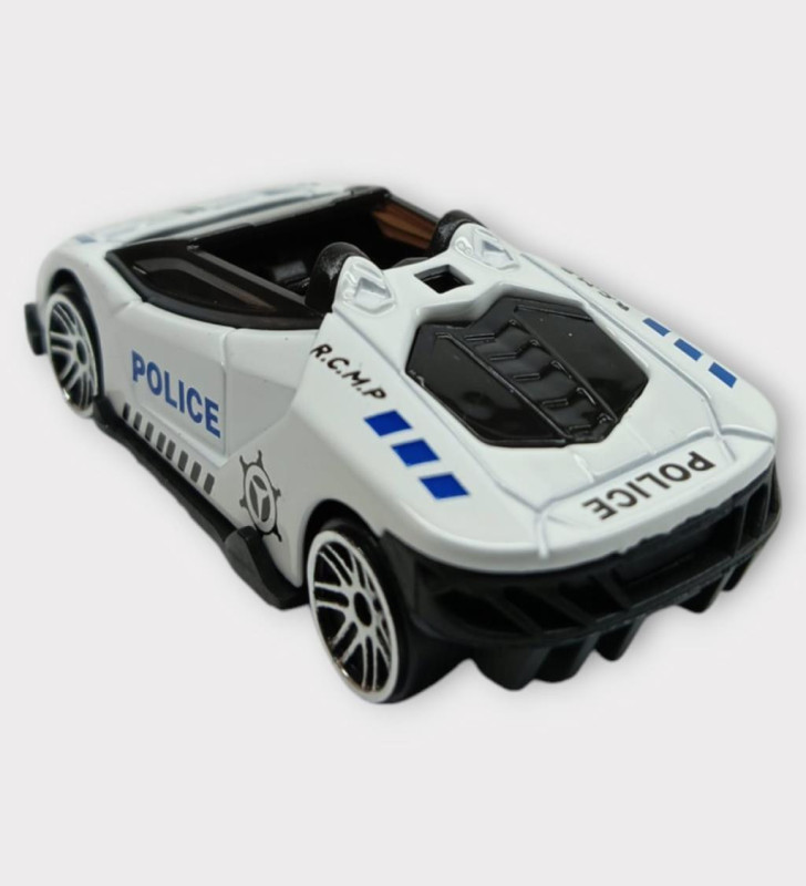 Metal Mini Polis Arabası 8 cm - Polis - 6 (Lisinya)