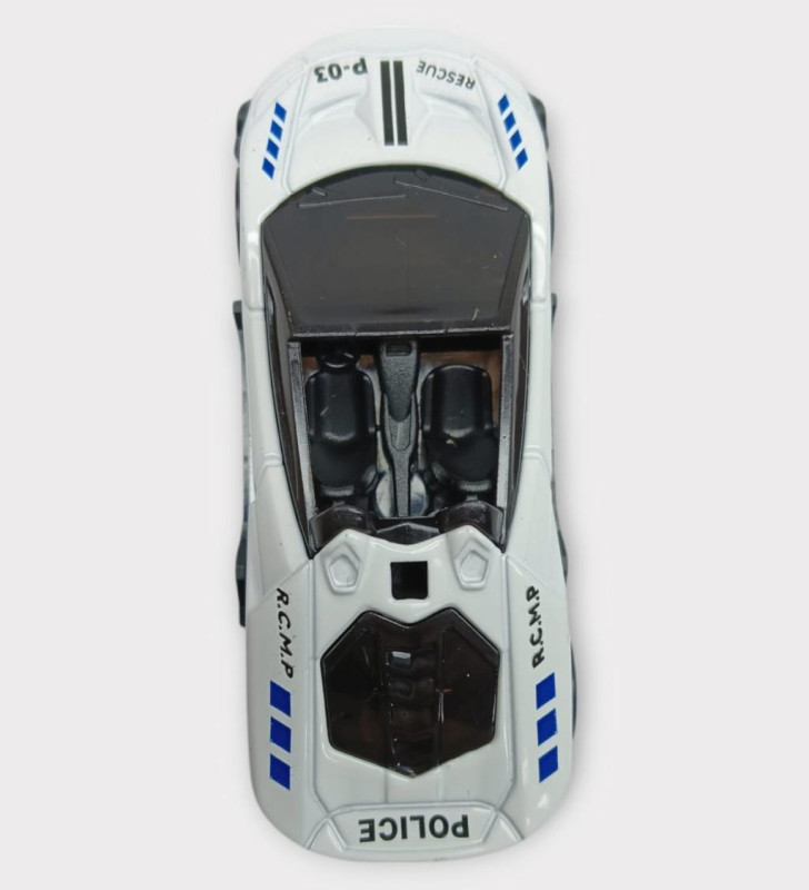 Metal Mini Polis Arabası 8 cm - Polis - 6 (Lisinya)