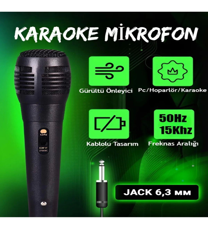 Karaoke Mikrofon Kablolu Mikrofon 6.5 Mm Karaoke Mikrofonu ( Lisinya )