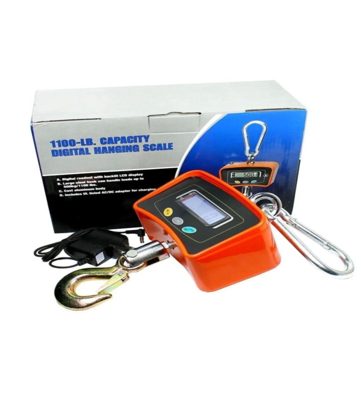 500 kg Dijital Askılı Çengel Baskül Terazi - Yüksek Kapasiteli Hassas Tartım ( Lisinya )