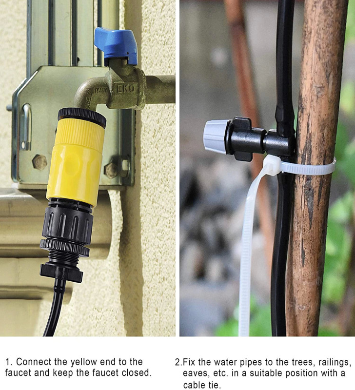 Veranda Sera Havuz Alanları Su Sisi Sistemi Dış Mekan Soğutma Kiti 10 Metre ( Lisinya )