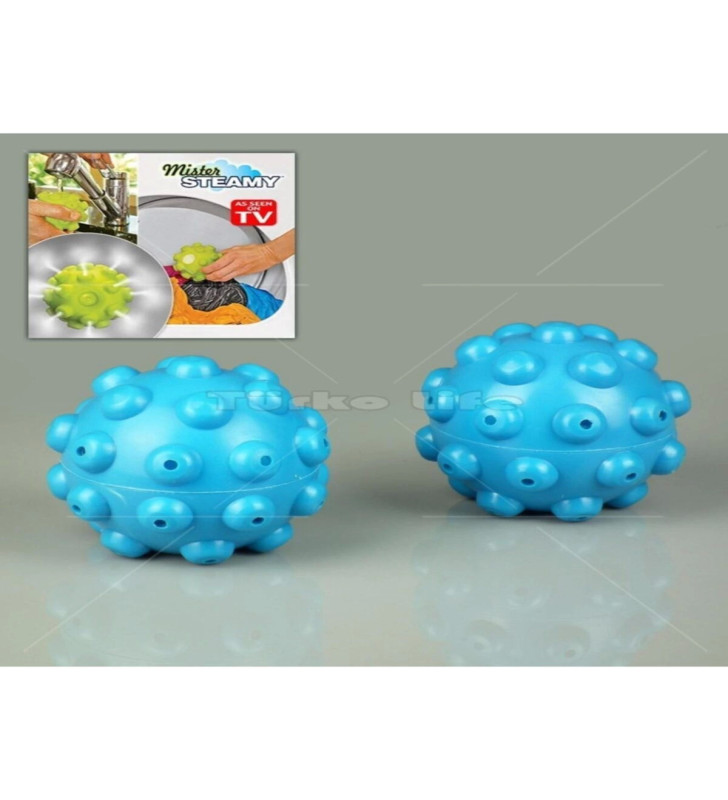 Mister Steamy Buharlı Çamaşır Kurutma ve Ütü Topları Pratik 2'li ( Lisinya )