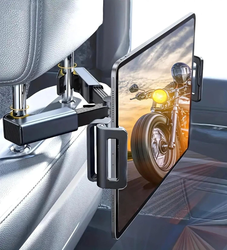 Araç Koltuk Arkası Tablet Tutucu, Telefon Tutucu, Tablet/Telefon Tutucu, 360° iPad Pro 12.9 Mini Air, Galaxy Tab A A7 S7, Switch