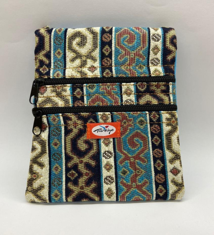 Otantik Desenli Fermuarlı Askılı Çanta Özel Dikim - GS201 (Lisinya)