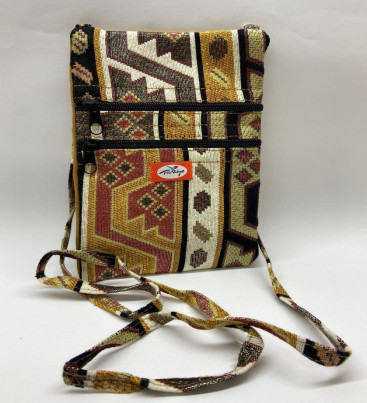 Otantik Desenli Fermuarlı Askılı Çanta Özel Dikim - GS302 (Lisinya)