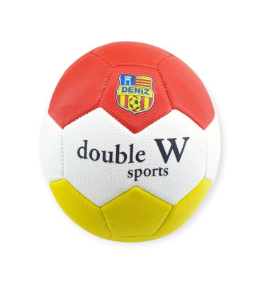 Futbol Topu Dikişli 420 gr No:5 - FB-660-SARI-KIRMIZI (Lisinya)